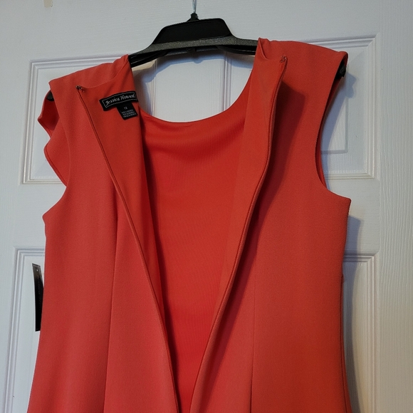 Coral Cocktail Dress - Picture 3 of 10